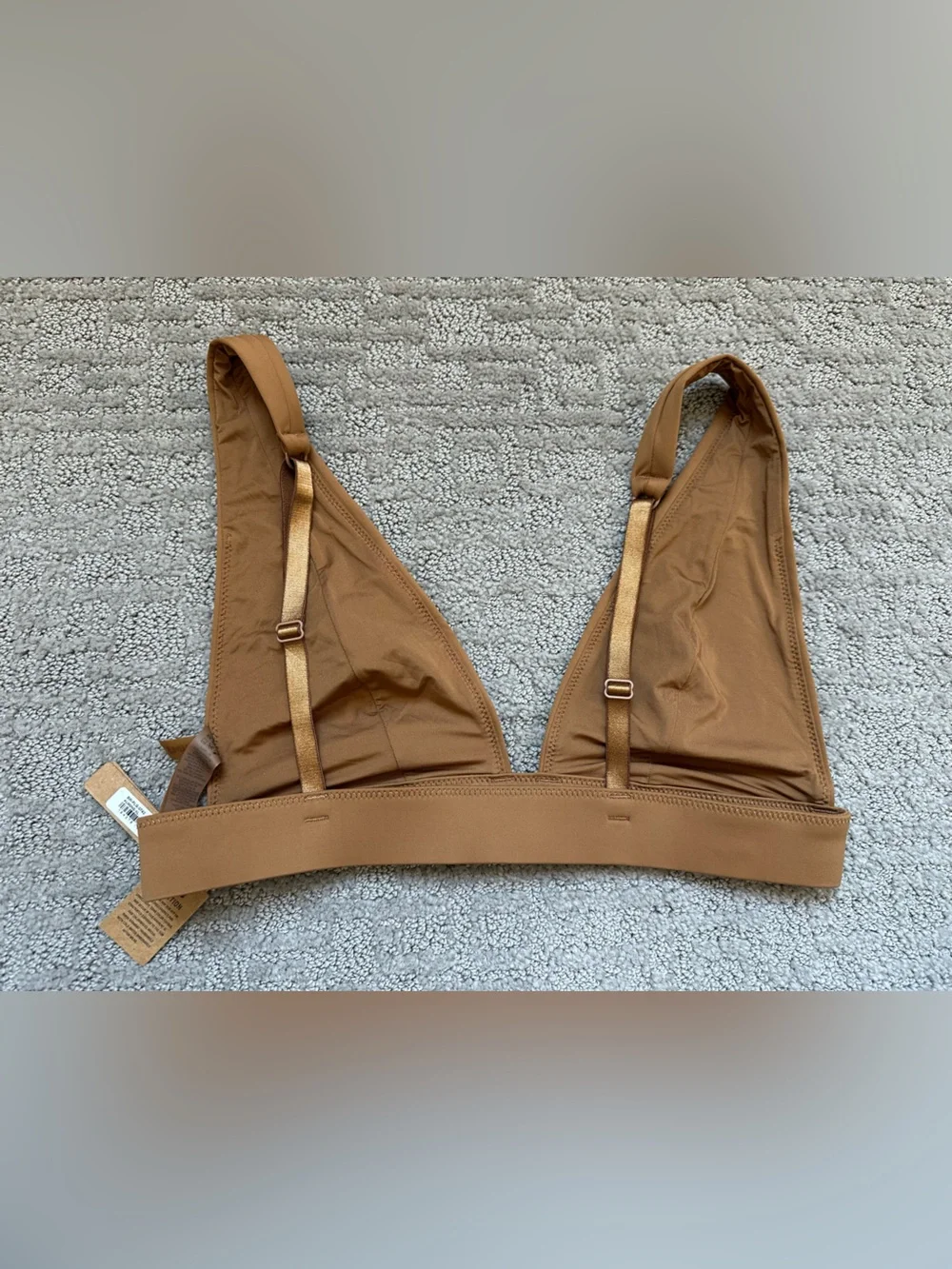SKIMS Swim Triangle Bikini Top Almond XL NWT